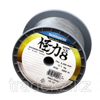 Шнур рыболовный плетенка SHIMANO KAIRIKI 4 STEEL GREY катушка 3000 м - фото 1 - id-p107947993