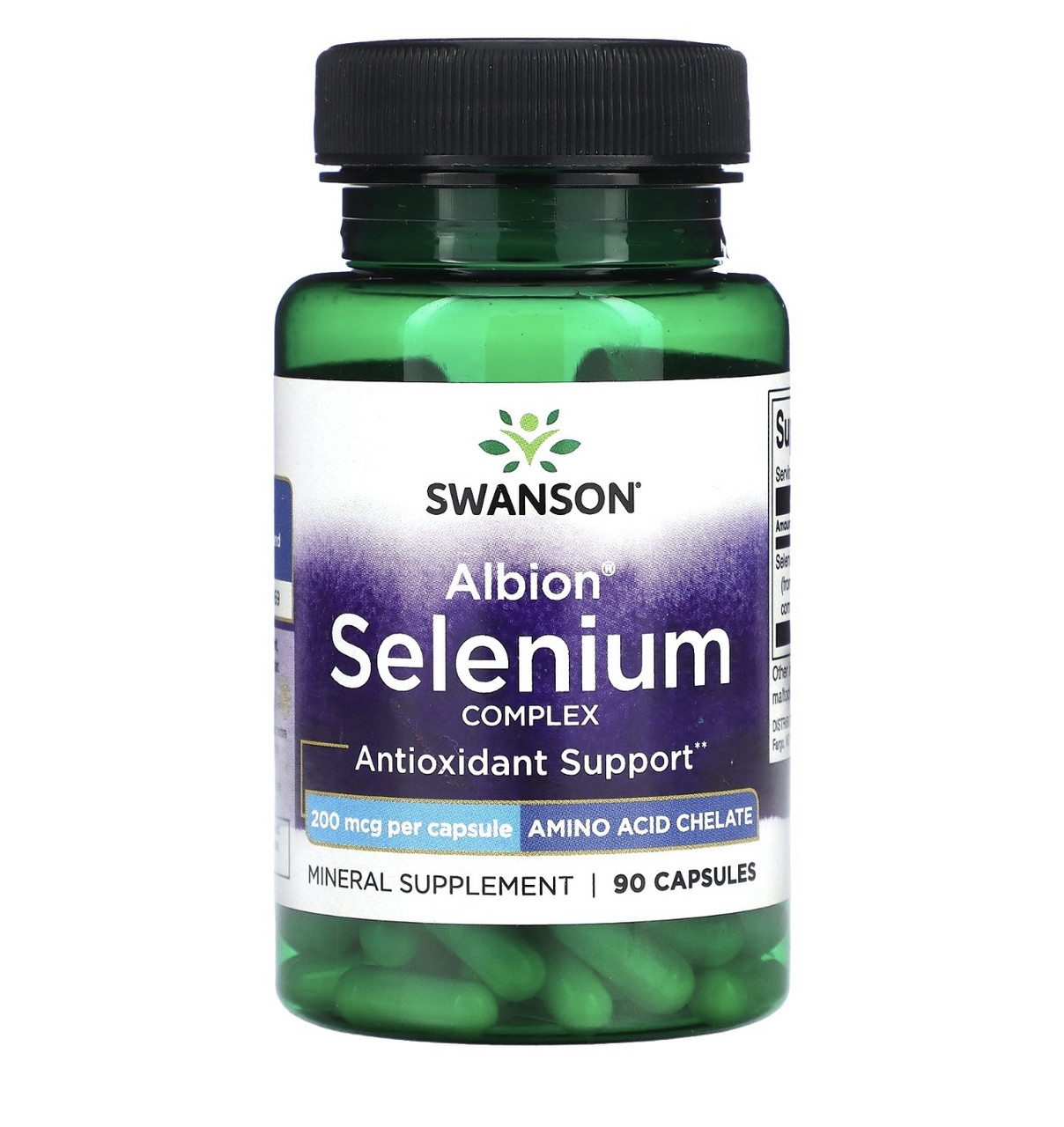 Swanson albion selenium complex, 200мкг, 90 капсул - фото 1 - id-p107948527