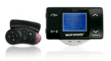 Модулятор автомобильный Promate CarMate.3, FM, LCD, USB, SD, MMC, MP3, WMA, line in, BT, +RC - фото 1 - id-p107948584