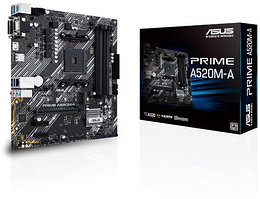 AM4 ASUS PRIME A520M-A AMD A520 4xDDR4  4xSATA3, RAID, M.2 Socket,PCI-E16x, DVI, HDMI