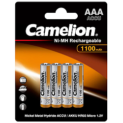 Аккумуляторы Camelion Ni-MH Rechargeable HR03/AAA 1100 mAh, 4шт