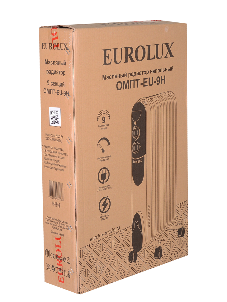 Масляный радиатор ОМПТ-EU-9Н Eurolux - фото 8 - id-p107950865