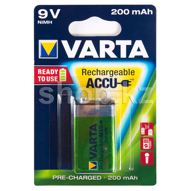 Аккумулятор Varta E-Block 9V HR9V, 200mAh, NiMH, 56722 - фото 1 - id-p107951651