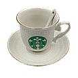 Подарочный набор чашка с ложкой и блюдцем Starbucks Coffee, фото 3