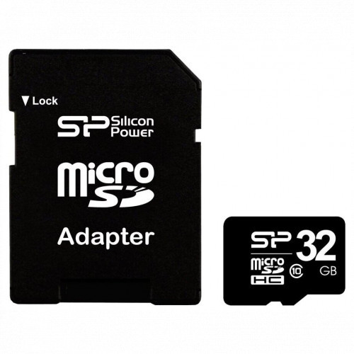 Silicon Power microSDHC 32GB флеш (flash) карты (SP032GBSTHBU1V10SP) - фото 1 - id-p107975720