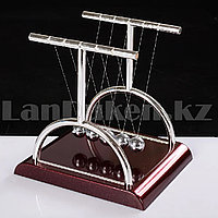 Настольный сувенир маятник Ньютона полукруглый большой 6009
