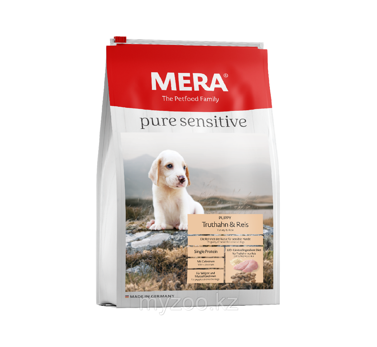 Mera Pure Sensitive PUPPY Truthahn & Reis для щенков с индейкой и рисом, 4кг - фото 1 - id-p107979419