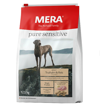 Mera Pure Sensitive ADULT Truthahn & Reis для собак всех пород с индейкой и рисом, 1кг