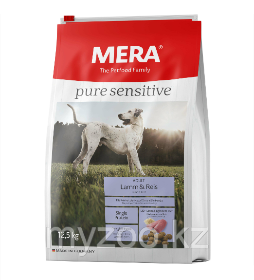 Mera Pure Sensitive ADULT Lamm & Reis для собак всех пород с ягненком и рисом, 4кг