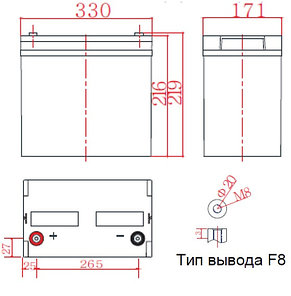 Карбоновый аккумулятор Ventura CP 12-100 (12В, 100Ач), фото 2