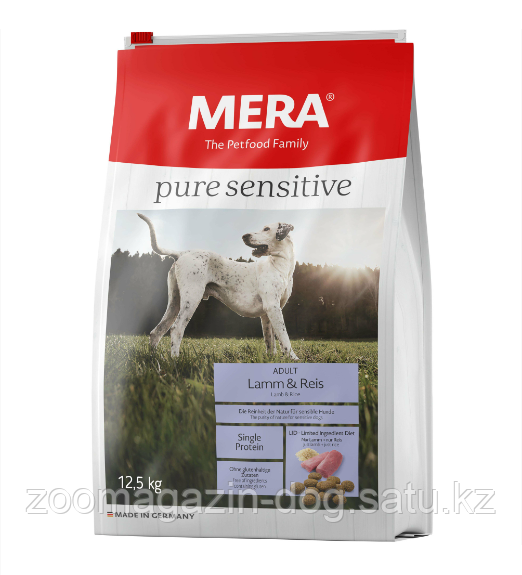 Mera Pure Sensitive ADULT Lamm & Reis для собак всех пород с ягненком и рисом, 12.5кг