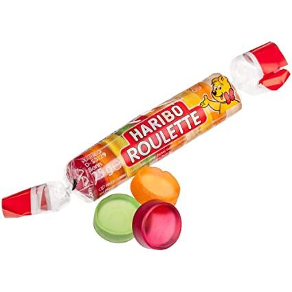 Жев. мармелад Haribo Roulette Fruchtgummi-Rollen 25 гр / 50 шт в упаковке /Германия/ - фото 1 - id-p107980132