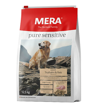 Mera Pure Sensitive SENIOR Truthahn & Reis для пожилых собак 7+ с индейкой и рисом, 1кг