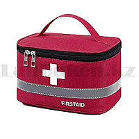 Дорожная аптечка с ручкой большая красная 14х14х26