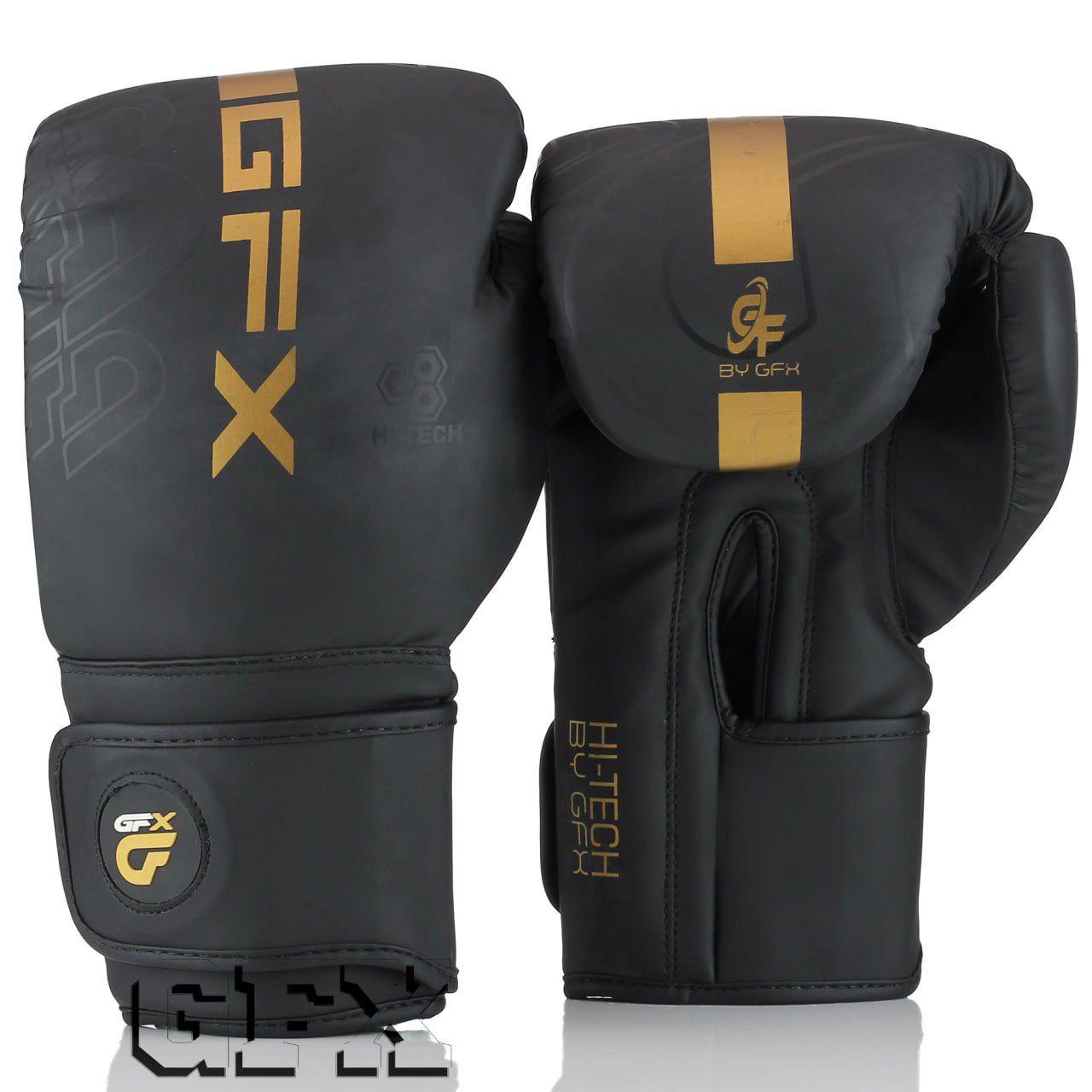 Перчатки для бокса Ringside GFX-4A черный золото 8OZ, 10OZ, 12OZ, 14OZ