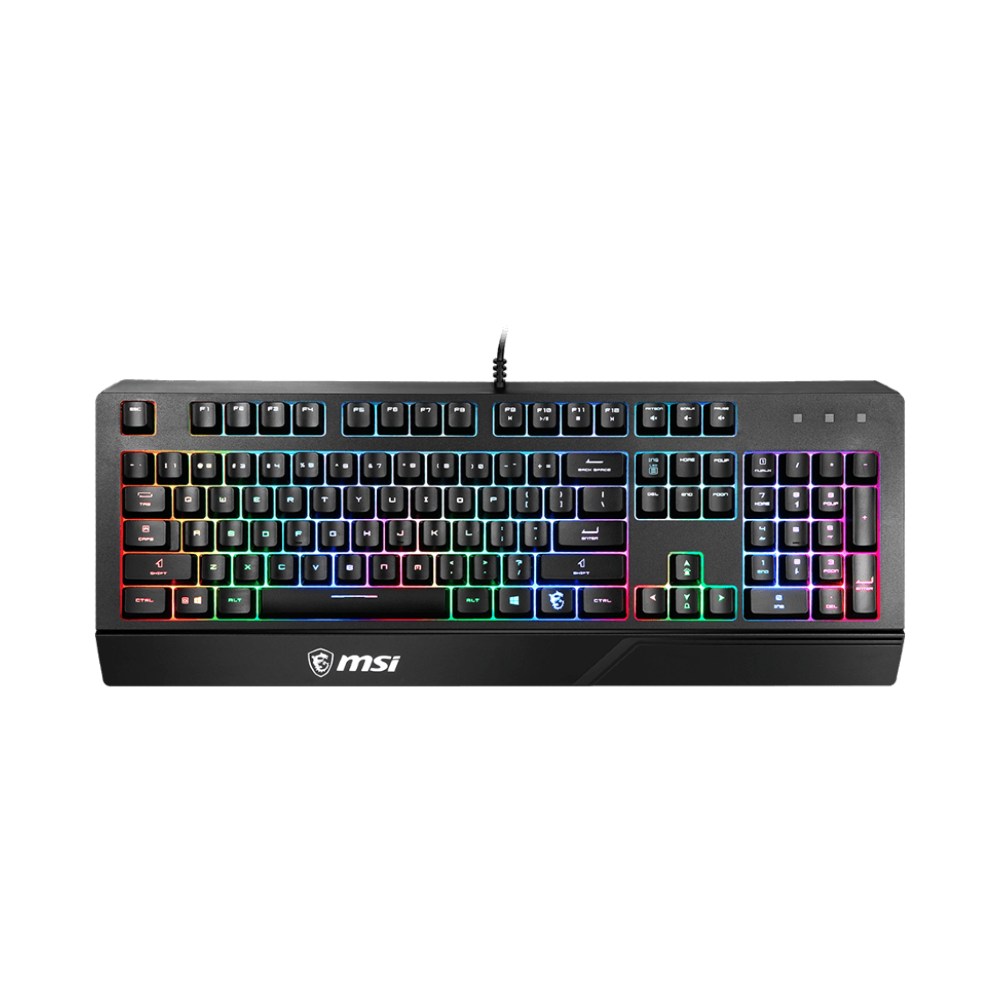 Игровая Клавиатура MSI Vigor GK20 RU, 108 клавиш, RGB SHOW,  кабель 1,8м, USB2.0