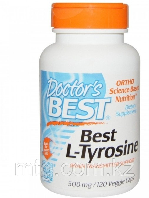 Doctor's Best L-Tyrosine 500 мг 120 капсул - фото 1 - id-p107983596