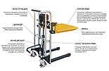 Штабелер гидравлический 0,4 т 1,3 м TOR PJ4130 облегченный, фото 2