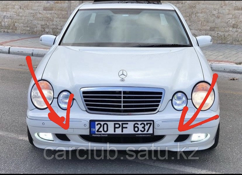 Mercedes-Benz W210 рестайлинг лючки бампера (заглушки), пара - фото 3 - id-p107994054