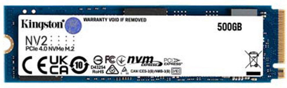 Твердотельный накопитель SSD M.2 PCIe Kingston SNV2S, 500GB 500 GB SNV2S/500G, PCIe 3.0 NVMe - фото 2 - id-p107926720