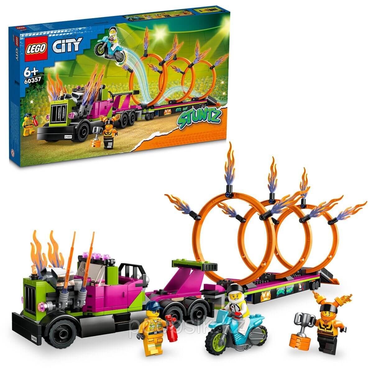 Lego City Трюковый грузовик и огненное кольцо 60357 - фото 1 - id-p107995851