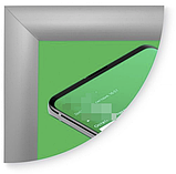 Рамка Клик, А3, серебро матовое анодир., фото 2