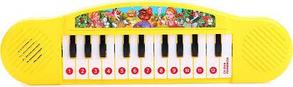 Пианино на батарейках желтый мышонок
