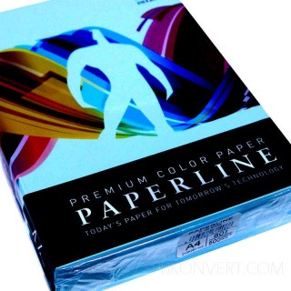 Бумага цветная PAPERLINE IT 220, TURQUOISE (бирюзовый) А4, 80 гр/м2, 500 листов - фото 1 - id-p107997389