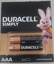 Батарейка DURACELL ААА LR03/MN 2400 "мизинчиковая" блистер (2 штуки) - фото 1 - id-p107997550