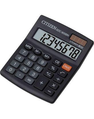 Калькулятор настольный Citizen SDC-805BN 8-разрядный 124x102x25мм, черный