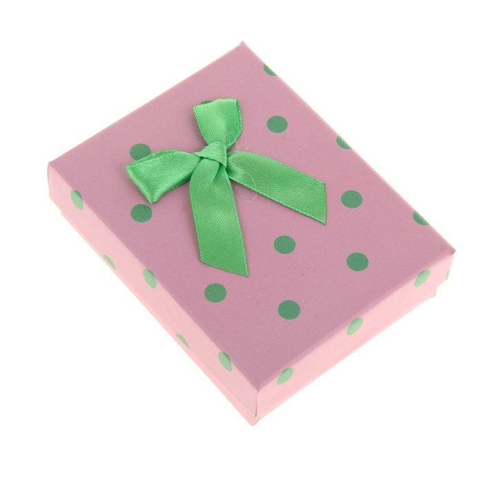 Коробка подарочная "Идеал", цвет коричневый с  розовым бантом