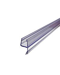 Уплотнитель жестким пером стекло-стекло 180° прозрачный (8мм) L- 2200мм