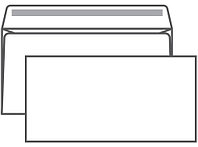 Конверт E65, 110 мм. х 220 мм., без подсказа, без окна, клеевой край