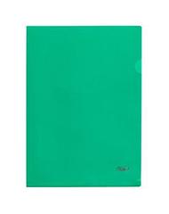 Папка-уголок пластиковая "Hatber", А4, 180мкм, непрозрачная, зелёная