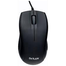 Компьютерная мышь, Delux, DLM-375OUB, Оптическая, 800dpi, USB, Длина кабеля 1.6 метра, Размер:109.6*