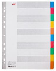 Набор картонных разделителей листов "Hatber" А4, 10л, 10 цветов, в плёнке