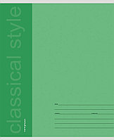 Тетрадь 48 листов в линейку Классика зеленая Проф-Пресс