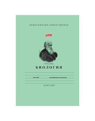 Тетрадь предметная "Hatber", 36л, А5, клетка, на казахском языке, на скобе, серия "Зелёная Биология"