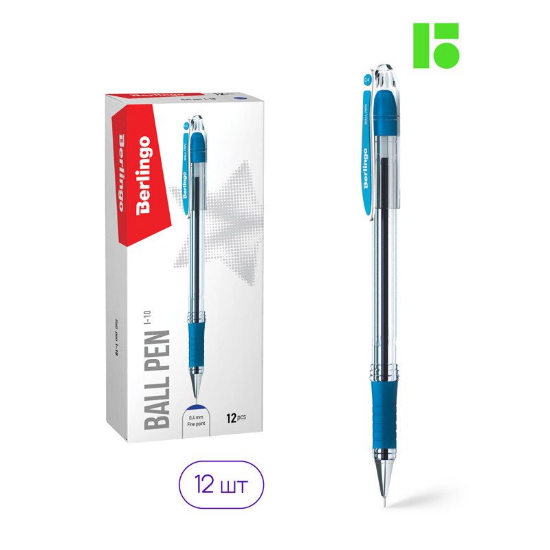 Ручка шариковая Berlingo "I-10" синяя - фото 2 - id-p108002560