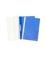Папка-скоросшиватель пластиковая "Silwerhof", А4, 100/120мкм, прозрачный верх, синяя
