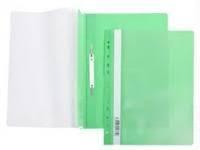 Папка-скоросшиватель пластиковая "Hatber", А4, 100/120, прозрачный верх, зелёная