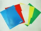 Разделитель листов цветовой "Proff", пластиковый, 5 цветов, формат А4