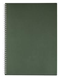 Тетрадь "Hatber", 80л, А4, клетка, пластиковая обложка, на гребне, серия "Metallic Зелёная"