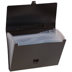 Папка-портфель OfficeSpace, А4 формата, 13 отделений, 700 мкм,черный