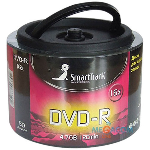 Диск DVD-R 4.7Gb Smart Track 16х Cake Box - фото 1 - id-p108004435