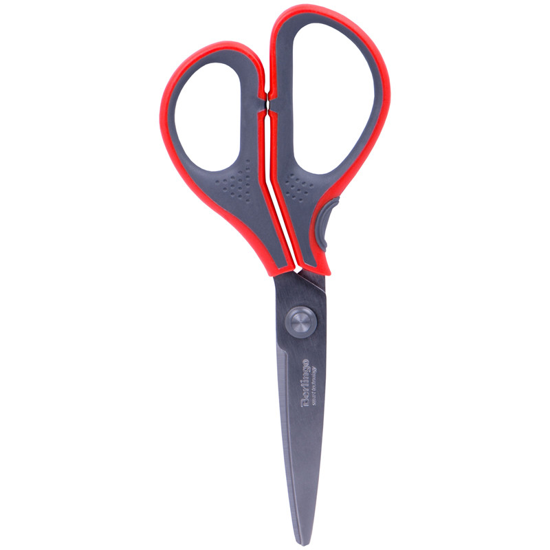 Ножницы Berlingo "Smart tech", 18см, красные, европодвес