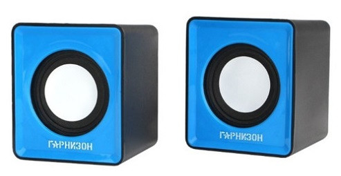 Акустическая система 2.0 Гарнизон GSP-100, цвет синий/черный, 2 Вт, пластик, USB питание