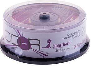 Диск CD-R 700Mb Smart Track 52x Cake Box (1 упаковка = 25 штук)