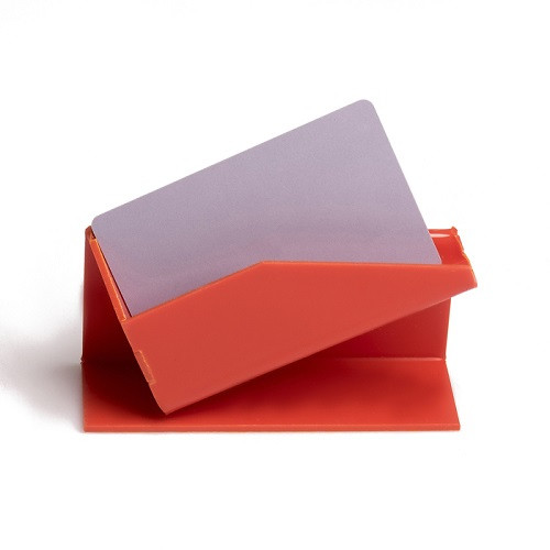Подставка под визитки "Уголок", 2 мм, 10,5*4*4 см, цвет красный - фото 1 - id-p108004952