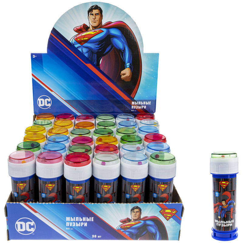 Мыльные пузыри 1toy "Superman", 60мл